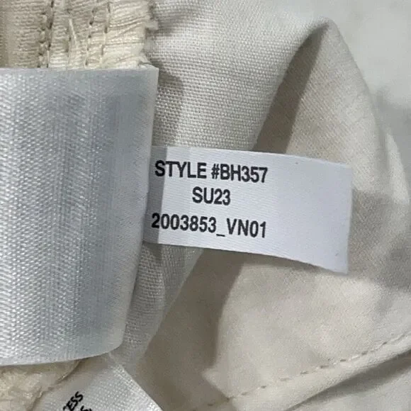 J Crew Womens Sz L Astrid Wide Leg Chino Pull On Pant in Natural Ivory Pockets - Picture 12 of 12